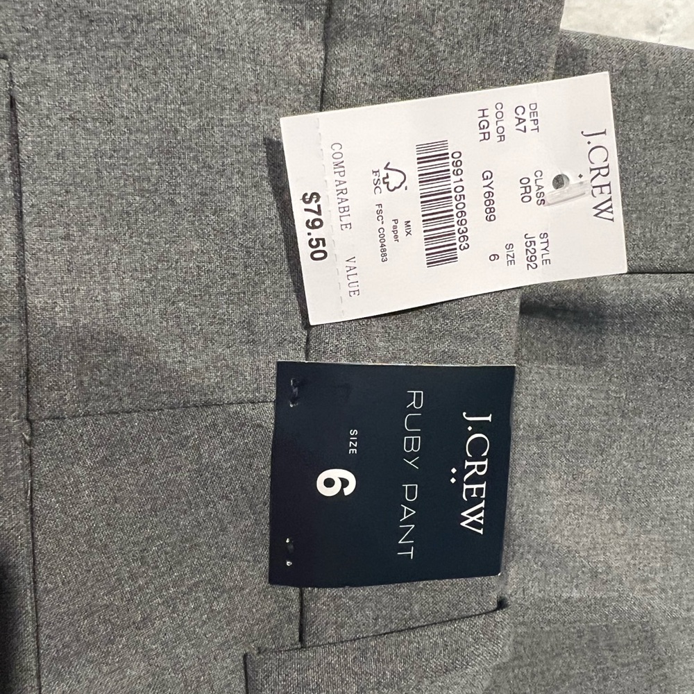 Full-length Ruby Pant in stretch twill - J Crew Gray Dress Pants Size 6